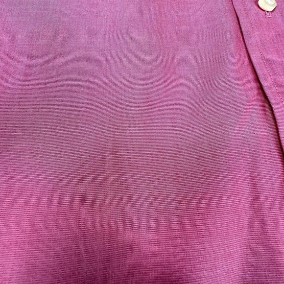 Alan Flusser Long Sleeve Button Front Shirt‎ Size 17.5 XL Strawberry Color - Picture 5 of 6